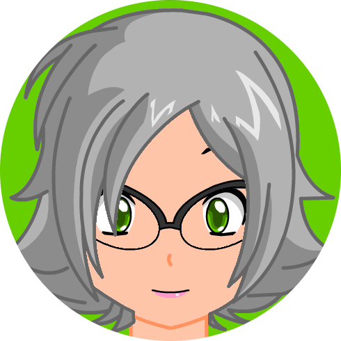 Meggan's avatar is a white woman with short silver hair against a green circular background. She wears glasses over her green eyes and smiles just slightly.